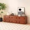 Armario Cubo de Madera Maciza Antigua Almacenamiento para Apartamento Pequeño Armario con Puerta de Tarjeta Combinación Armario Lateral de Sofá Armario de Piso para Sala de Estar TV