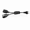 Cable de Extensión de Alimentación de Dos Conductores Uno a Dos Estándar Europeo Enchufe Doble con Interruptor Europeo Cable de Enchufe Europeo Uno a Dos