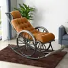 Cadeira de balanço, cadeira de vime, poltrona reclinável para cochilo de adulto, cadeira preguiçosa para varanda da sala, cadeira de lazer, cadeira de balanço de lazer para idosos, cadeira de balanço de vime