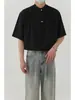 Moda Verão Camisa de Manga Curta Masculina Moda Ins Marca de Moda Estilo de Hong Kong Design Japonês de Nicho Senso de Design Casual Solta Camisa de Meia-manga