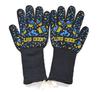 Luvas de Churrasco 800°C Resistentes ao Calor Retardantes de Chama à Prova de Fogo Luvas de Churrasco Adequadas para Defumadores Silicone Antiderrapante Resistente ao Desgaste