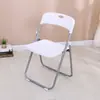 Silla de Plástico Plegable de Moda Sencilla Silla Doméstica con Respaldo Silla Plegable para Sala de Espera de Restaurante Evento de Exposición Taburete Plegable