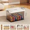 Caja de Almacenamiento para el Hogar de Gran Capacidad Extra Grande para Snacks Juguetes Organizador Ropa Libros Artículos Varios Caja de Almacenamiento Transparente