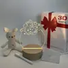 Venta caliente transfronteriza base de madera maciza Tablero de mensajes luz de noche 3D Luz creativa acrílico lámpara de mesa de ambiente