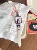 Pulseira de relógio de metal com padrão de gato de desenho animado, compatível com Apple Watch Séries 12, 11, 10 SE e Ultra