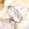 Joyería Lele Joyería de Venta Caliente Transfronteriza Nuevo Estilo Europeo y Americano Accesorios para la Mano Pulsera de Hoja de Acero Inoxidable Pulsera Geométrica de Moda para Mujer