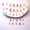 Celebridad de Internet Cono de Helado Dibujo Animado Accesorios para Uñas Paleta Linda Tridimensional Uñas Portátiles Accesorios para Uñas Pinzas para el Cabello de Crema