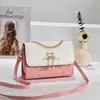 Bolso Bandolera con Cadena 2025 Moda Bolso de Cisne con Pedrería para Estudiantes Mujeres con Doble Correa para el Hombro, Bolso Cuadrado Pequeño, Sencillo y Versátil