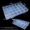 Caixa de Acabamento para Material de Joias DIY Feito à Mão Caixa de Joias Caixa Plástica Transparente Removível Caixa para Brincos de Orelha Caixa de Armazenamento Ferramentas