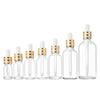 En stock Suministro Botella de Aceite Esencial 100ml50ml Botella Gotero Transparente Embotellado de Aceite Esencial Anillo de Arena Botella Gotero Cabeza de Goma