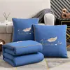 Colcha-Almohada Engrosada de Doble Uso para Siesta en la Oficina, Colcha de Aire Acondicionado, Cojín de Coche, Almohada Plegable para Sofá, Colcha Refrescante de Verano