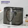 Cesta de Almacenamiento Plegable de Malla con Drenaje para Viaje, Cesta Multiusos para Artículos de Tocador, Cesta Portátil de Gran Capacidad para Natación