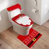 Juego de Inodoro Nuevo Transfronterizo Juego de Inodoro para Ancianos sin Rostro Juego de Tres Piezas Decoraciones para el Hogar Baño Alfombra de Pie Alfombra de Piso