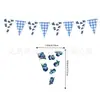 Banderines Triangulares Cuadriculados de Arándano con Temática de Frutas Nuevas Transfronterizos Decoración de Fiesta de Cumpleaños de Dibujos Animados para Niños Suministros Arreglo