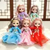 Chaveiro Pingente Mochila de Boneca Hanfu Removível Brilhante Pequena Sereia Brinquedo para Crianças