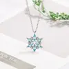 Copos de Nieve de Verano Cristal de Hielo de Forma Libre Fresco Incrustación Simple Alto Grado Exquisito Temperamento Collar Colgante Regalo de Cumpleaños
