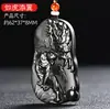 Jade Hetian de Xinjiang Zafiro Verde Torre Primera Calidad Material Fino Cuatro Brazos Guanyin Colgante de Paisaje para Hombres y Mujeres Colgante de Jade