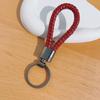 Llavero sencillo para hombre y mujer, creativo, hecho a mano, con cuerda trenzada y llavero de coche, llavero pequeño con colgante