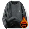 Suéter Grueso de Punto Cálido con Forro de Polar de Cuello Redondo para Hombre, Colección Otoño/Invierno 2026