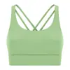 Novo Sutiã de Yoga Cruzado nas Costas para Primavera e Verão, Sutiã Esportivo Push-Up à Prova de Impacto Cor Nude Escovado para Mulheres