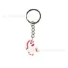 Chaveiro Pingente Desenho Animado Unicórnio PVC Borracha Macia Pequeno Presente Fofo Lembrança Chaveiro Pingente para Bebê