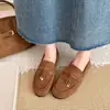 Mocasines de borla de un paso Otoño Suela blanda Corte profundo 2026 Casual Estilo Old Money Mules Mujer Nueva Moda Retro