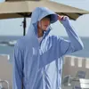 Ropa de Protección Solar de Seda de Hielo para Exteriores Upf50+ para Hombres y Mujeres en Verano, Protección UV, Chaqueta de Pesca Ligera Transpirable, Ropa de Protección Solar