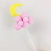 Estrella Luna Bola de Pelo Nube Pastel Adornos Decorativos Bola Tridimensional Color Horneado Postre Fiesta Disfraz Tarjeta
