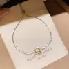 Pulsera Cuadrada de Circonita de Lujo Ligero Estilo Francés, Estilo Corte Vintage, Pulsera Exquisita Versátil, Joyería Minimalista de Gama Alta de Nicho