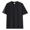 Camiseta de manga corta de algodón puro de peso pesado de 260 g para hombre y mujer, versátil, no transparente, gruesa, de talla grande, personalizable con logo