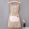 Delantal Floral de Estilo Pastoral Lindo para Mujer con Limpiamanos para Cocina Casera de Alto Valor Ropa de Trabajo Resistente a la Suciedad