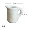 Mini Jarrón de Bolsillo de Porcelana Blanca Casa de Muñecas Casa de Muñecas Cerámica Adornos Finos Pegatinas para Refrigerador Casa de Niños