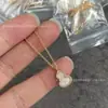 Collar Kirin Calabaza Roja para Mujer Oro Rosa 18K Jade Verde Diseño Nicho con Diamantes Cadena Clavícula Doble Calabaza para Mujer