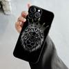 Adecuado para funda de teléfono iPhone 17, Nuevo modelo de comercio exterior, Estilo de pareja moderno, Funda de teléfono de animal león