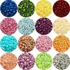 3-8mm ABS Furo Reto Pérolas de Imitação DIY Artesanal Enchimento Temporada de Formatura Pulseira de Amizade Corrente de Celular Contas Soltas Contas em Fio