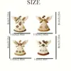 Decoração de Natal Transfronteiriça Boneca Criativa Pingente Pingente de Anjo Árvore de Natal Decoração Pintada de Natal Pequeno Pingente