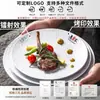 Plato de melamina, plato plano estilo occidental comercial, plato para servir bistec, vajilla de alta gama, plato redondo