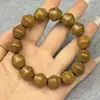 Pulseira de contas de diamante de jacarandá preto, contas cilíndricas personalizadas, contas budistas, pulseira de sândalo, joias para homens e mulheres, acessórios de mão para casais