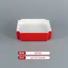 Vajilla de Melamina Plato de Dos Colores para Restaurantes de Hot Pot y Barbacoa, Plato Cuadrado de Barbacoa Comercial Imitación Porcelana