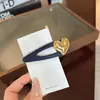 Pinza de BB de Mezclilla Azul Marino, Pinza para el Cabello Pequeña de Metal con Forma de Corazón Fragante, Pinza para Flecos Sueltos de la Frente para Niñas