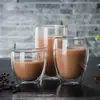 Taza de Vidrio Transparente de Doble Capa Aislante de Vidrio de Borosilicato Alto Moda y Sencillez para Uso Doméstico para Té, Leche, Jugo, Café