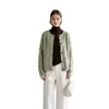 Abrigo-suéter de cuello redondo para mujer, nuevo estilo de otoño, corte holgado, cárdigan de punto suave y cómodo, prenda exterior