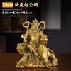 Estatuas de entrada de escritorio de latón puro colorido para oficina en casa, Wu, dios de la riqueza, Zhao Gongming, dios de la riqueza, montado en tigre para decoración