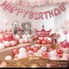 Ins Juego de Globos para Decoración de Cumpleaños Niños Niñas Fiesta de Cumpleaños de Bebé Accesorios para Disfrazar Escena