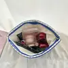 Nova Bolsa de Maquiagem Xadrez Estilo Japonês 2026 para Mulheres, Bolsa de Armazenamento Fofa em Tecido Bordado, Porta-Moedas e Celular Versátil Casual