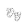 Aretes de Cruz Iris de Diamantes Completos, Retro Dulces y Geniales de Moda Diseño Nicho para Hombre y Mujer Aretes de Aro de Diamantes Completos