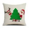 Funda de Almohada Cómoda y Amigable con la Piel Estilo Navideño Árbol de Navidad Linda para Hogar Dormitorio Oficina Respaldo Cojín de Sofá
