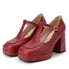 Zapatos Mary Jane de Tacón Grueso para Comercio Exterior Transfronterizo 2026, Tallas 33-50, Plataforma de Talla Grande, Zapatos de Salón a la Moda