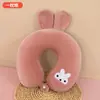 Almohada en Forma de U para Protección del Cuello con Bordado de Shiba Inu y Tiburón para Adultos y Estudiantes, Adecuada para Dormir, Almohada Cervical, Almohada de Viaje Portátil para Viajes Largos