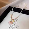Atacado Tmall Taobao Estilo Tecido Alta Qualidade Cristal de Gelo Padrão Nuvem Pingente Cristal de Gelo Ruyi Cadeado da Paz Calcedônia Lua Branca Colar